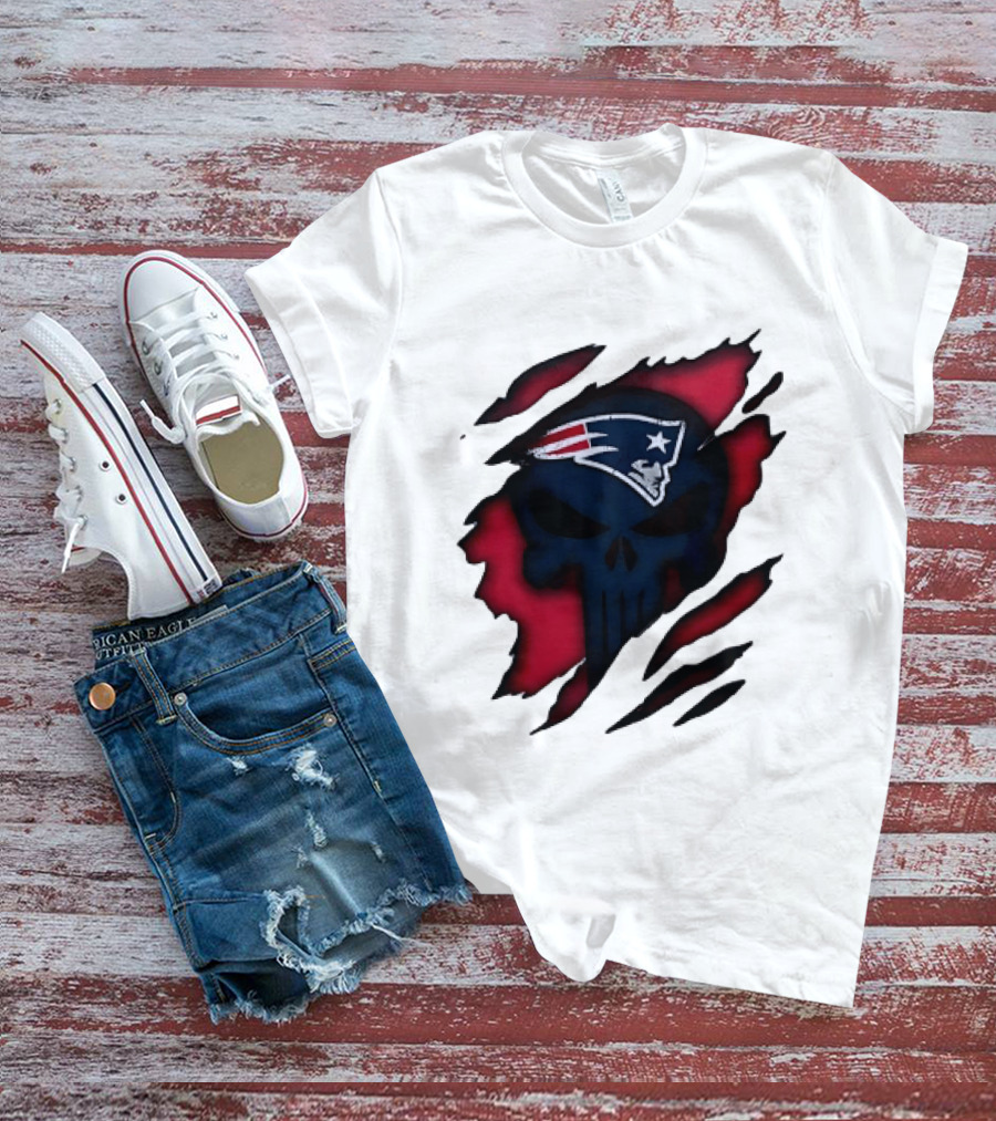 Patriots Skull Rip T-Shirt
