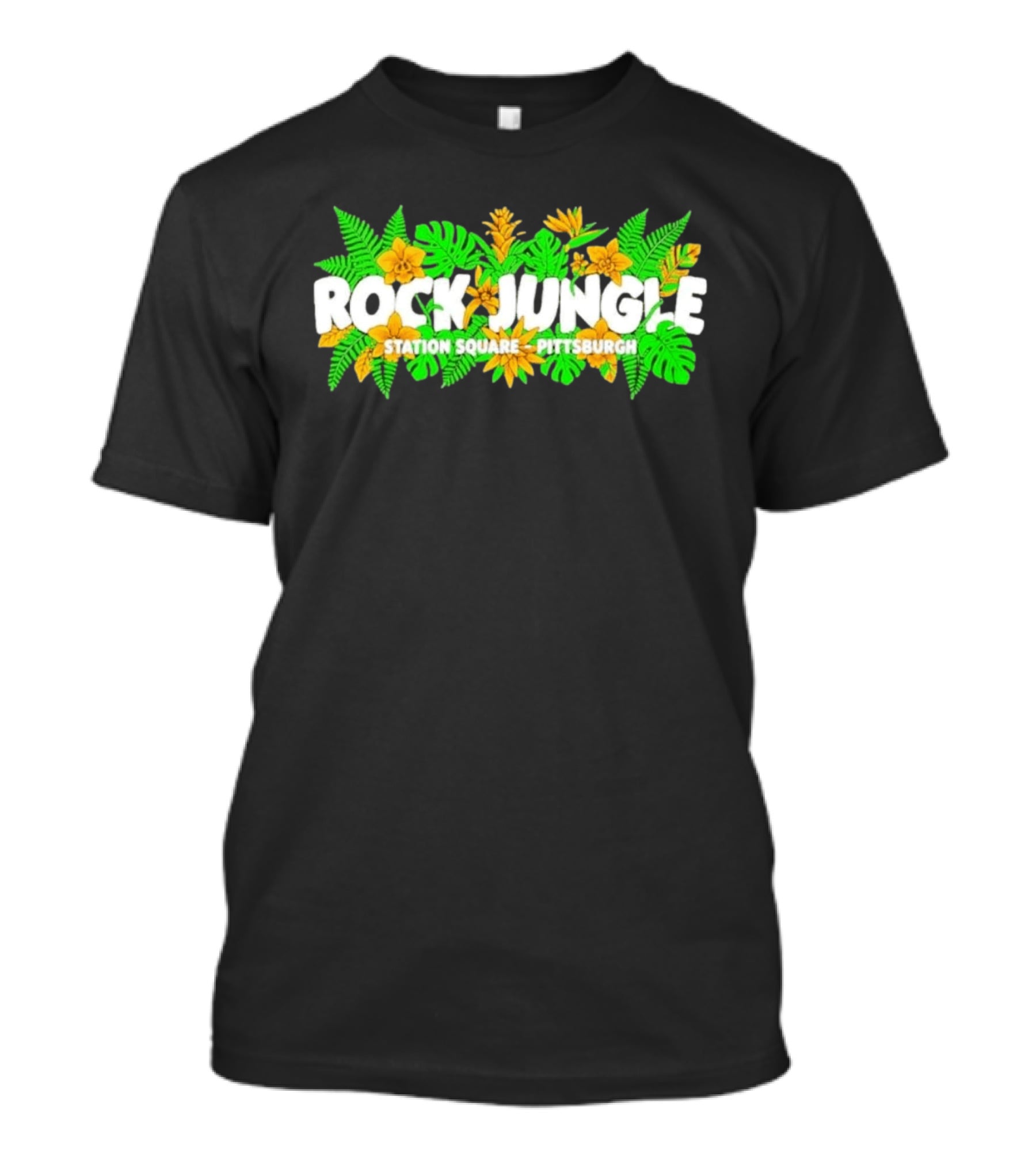 Rock Jungle Station Square Pittsburgh Tropical Foliage T-Shirt