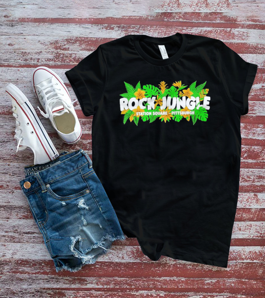 Rock Jungle Station Square Pittsburgh Tropical Foliage T-Shirt