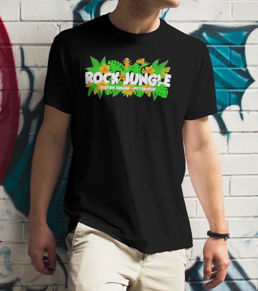 Rock Jungle Station Square Pittsburgh Tropical Foliage T-Shirt