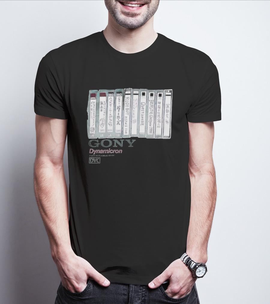 BEASTIE Glasgow 1999 Gony Dynamicron VHS Collection T-Shirt