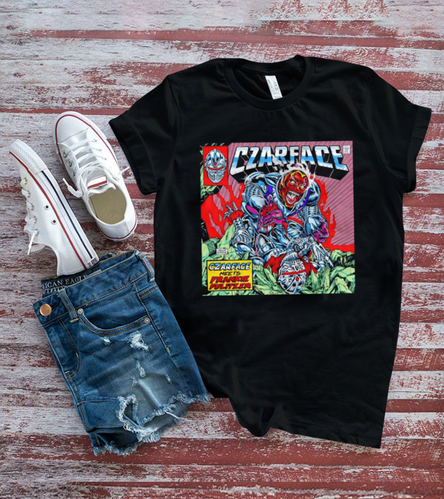 Czarface Meets Frankie Pulitzer Comic Book Cover Art Villain Battle Scene T-Shirt