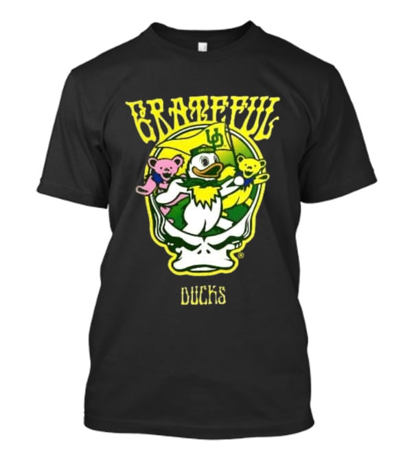 GratefulDucks Oregon Ducks 2025 Football Team Collaboration T-Shirt