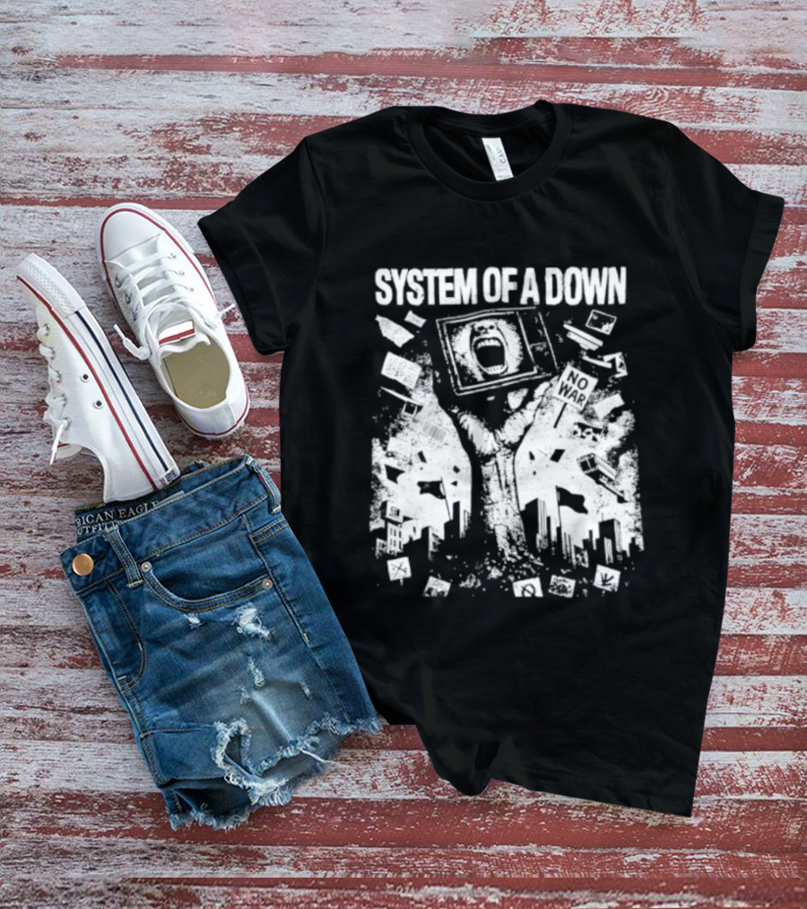 System Of A Down War Protest Television T-Shirt