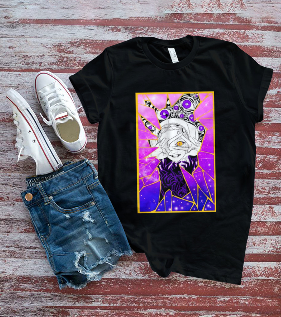 Makima Chainsaw Man Stained Glass Cosmic Galaxy Eyes T-Shirt