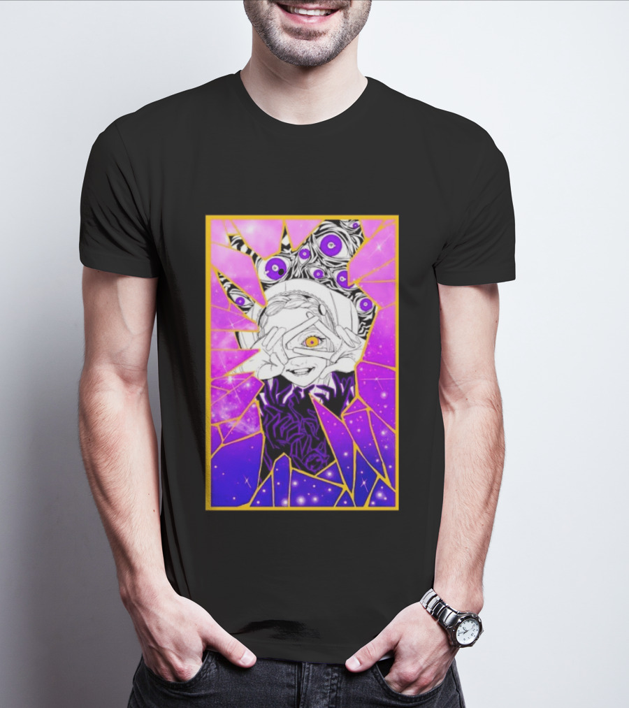 Makima Chainsaw Man Stained Glass Cosmic Galaxy Eyes T-Shirt