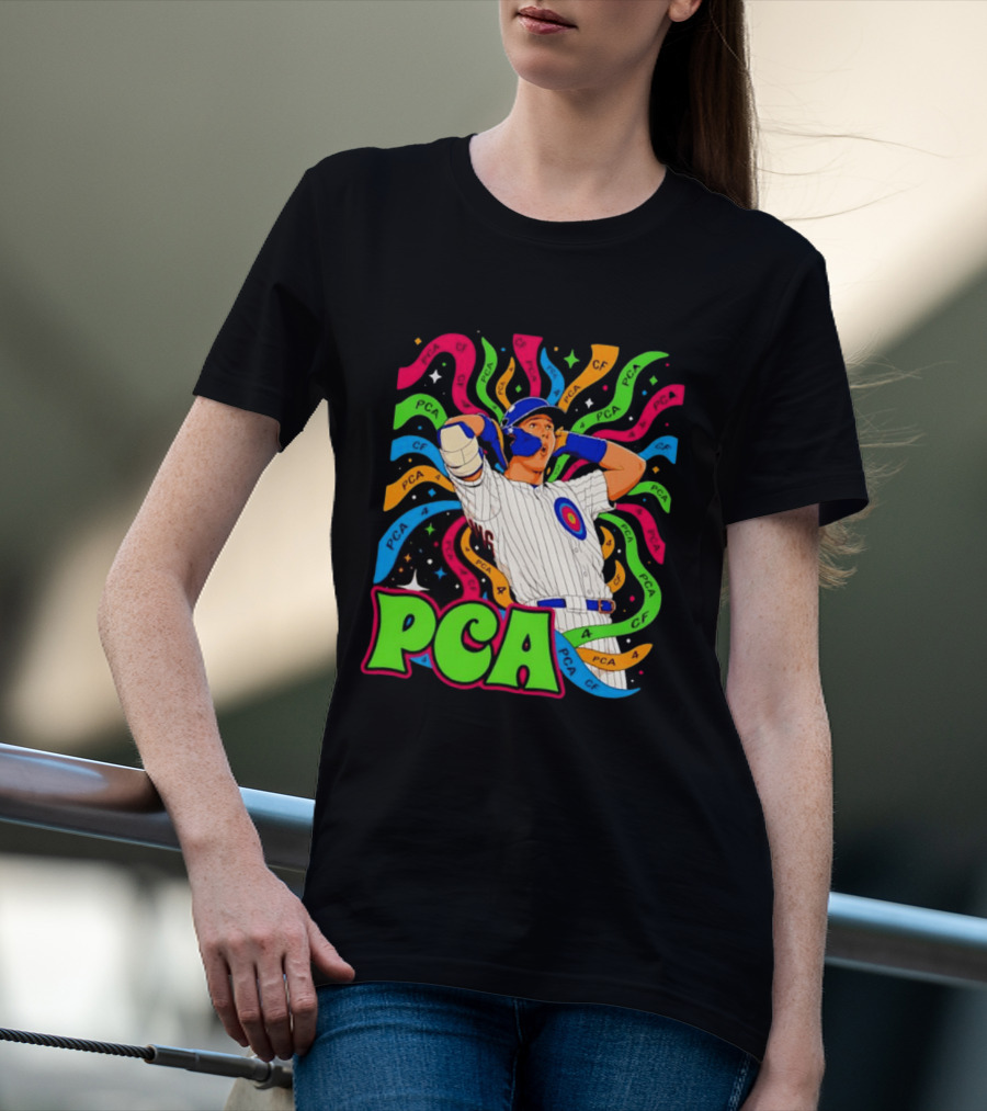 PCA Baseball Player Vibe Retro Style With Cosmic T-Shirt
