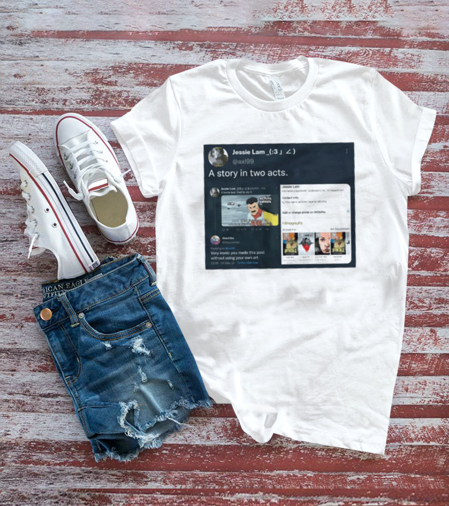 Jessie Lam A Story In Two Acts Tweet Comic Art Reference T-Shirt