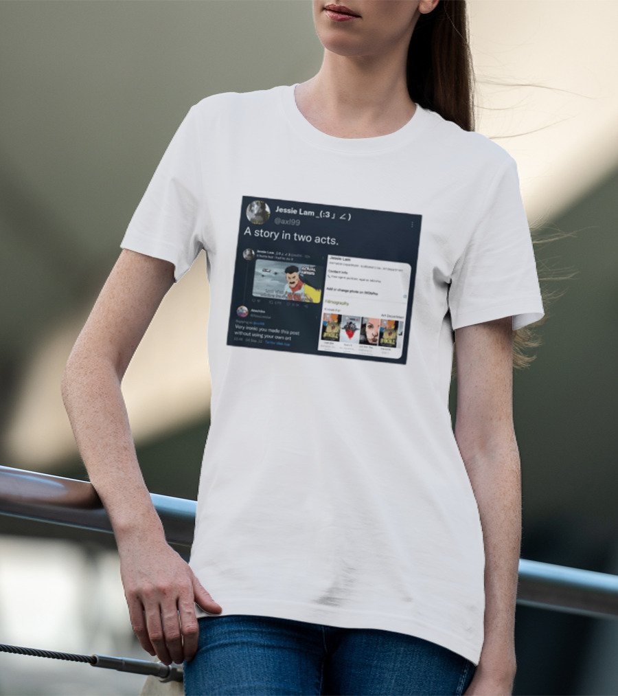 Jessie Lam A Story In Two Acts Tweet Comic Art Reference T-Shirt