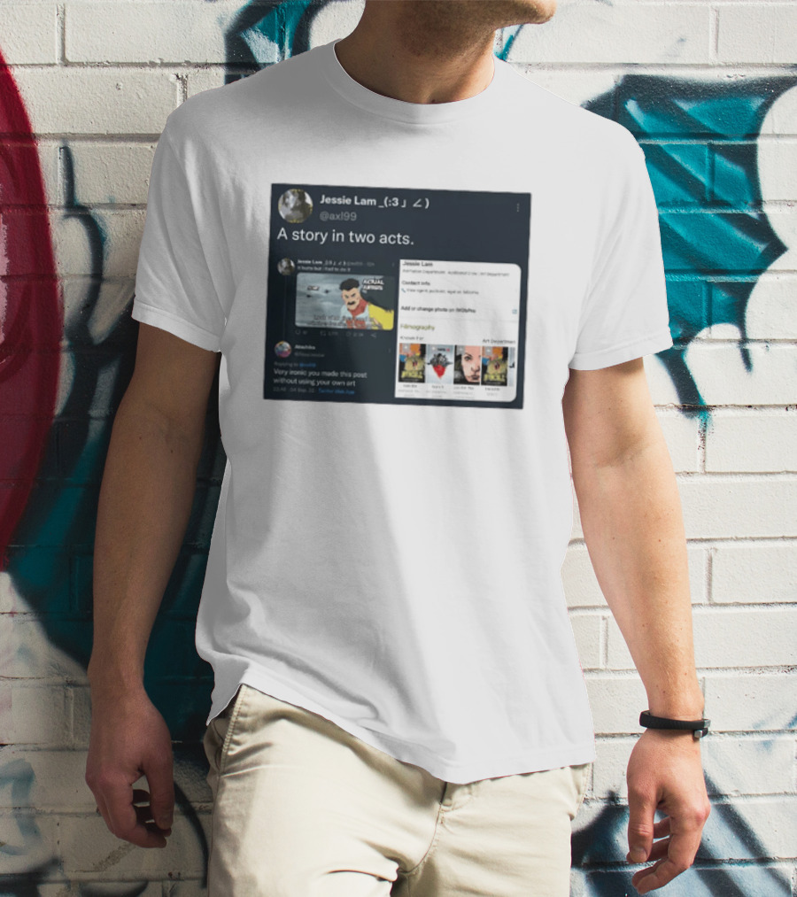 Jessie Lam A Story In Two Acts Tweet Comic Art Reference T-Shirt