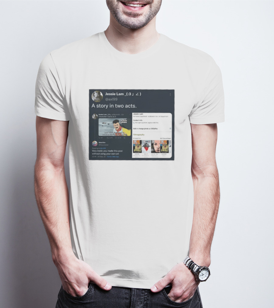 Jessie Lam A Story In Two Acts Tweet Comic Art Reference T-Shirt