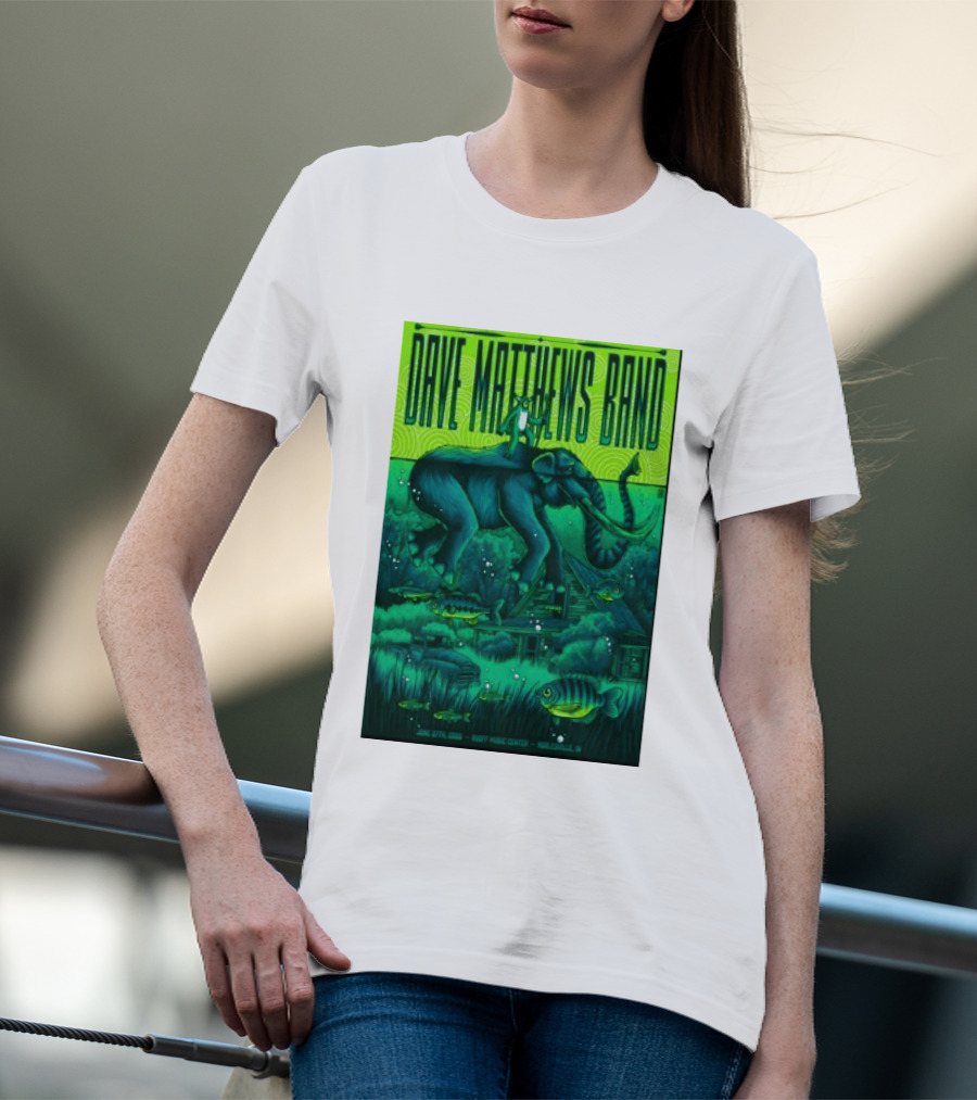 Dave Matthews Band Noblesville IN June 27 2026 Frog Elephant Lillypad Dreamscape T-Shirt