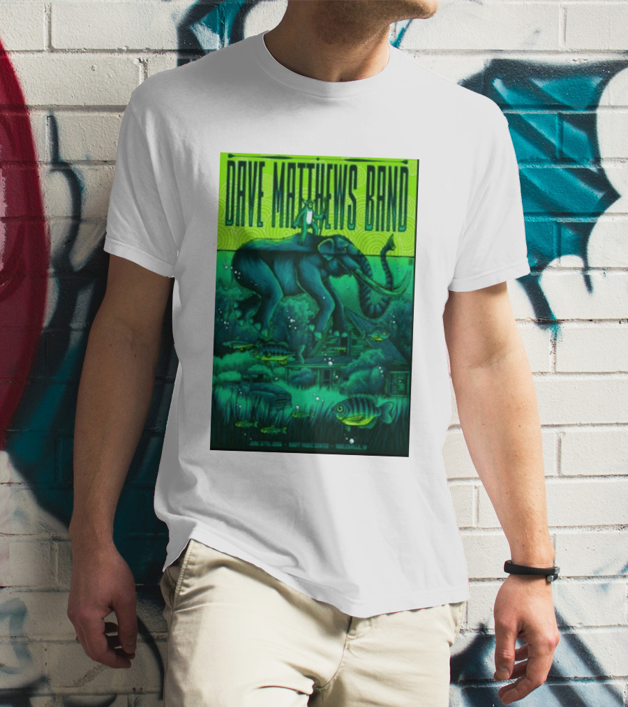 Dave Matthews Band Noblesville IN June 27 2026 Frog Elephant Lillypad Dreamscape T-Shirt