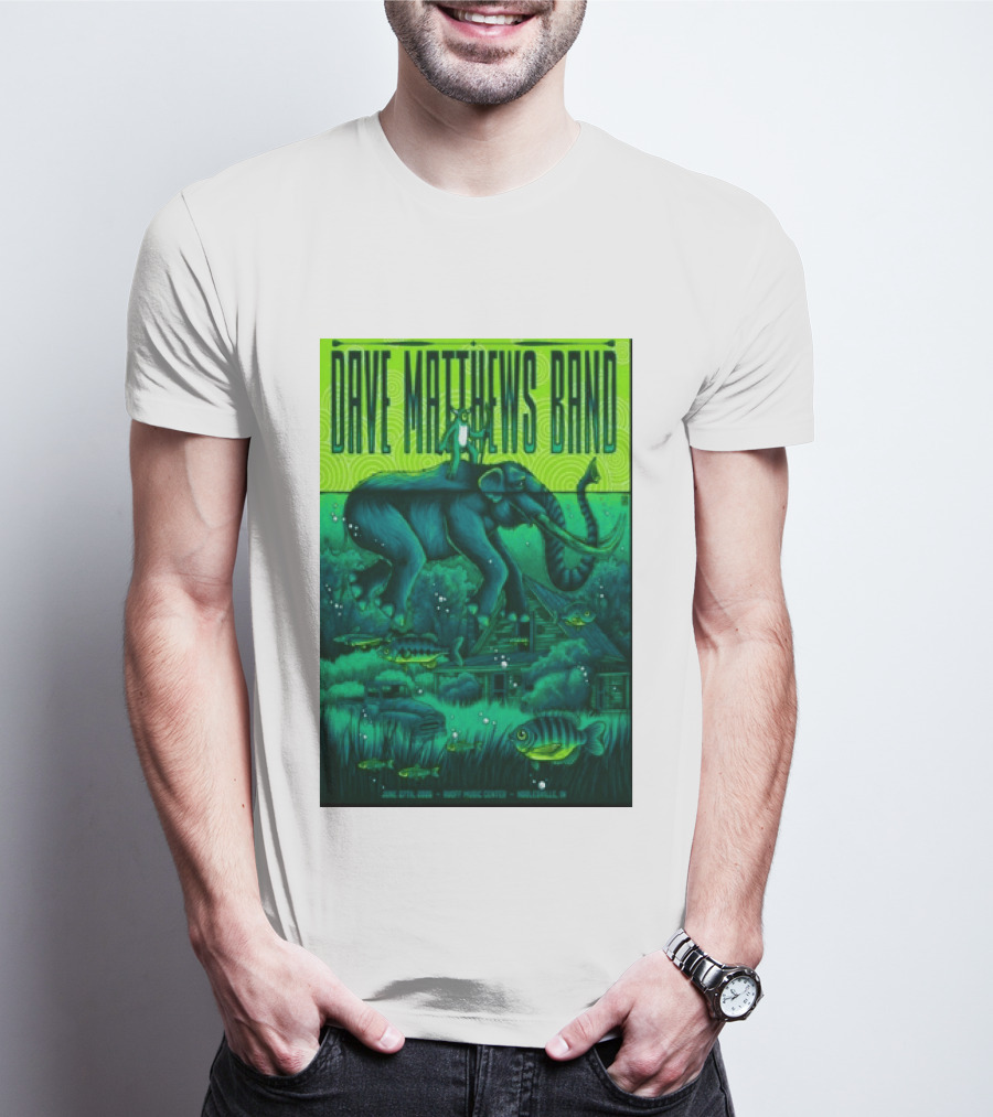Dave Matthews Band Noblesville IN June 27 2026 Frog Elephant Lillypad Dreamscape T-Shirt