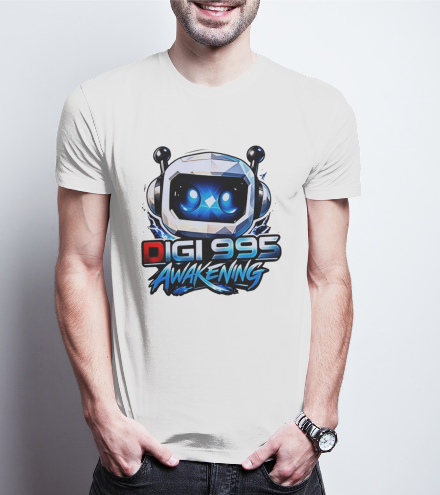 Digi 995 Awakening Robot Gaming Blue Eyes Technology T-Shirt
