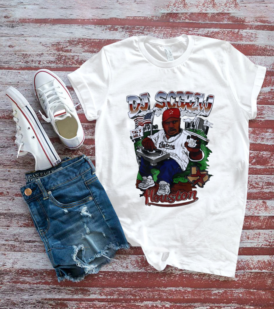 DJ Screw Houston Astros Tal's Hill Baseball DJing T-Shirt