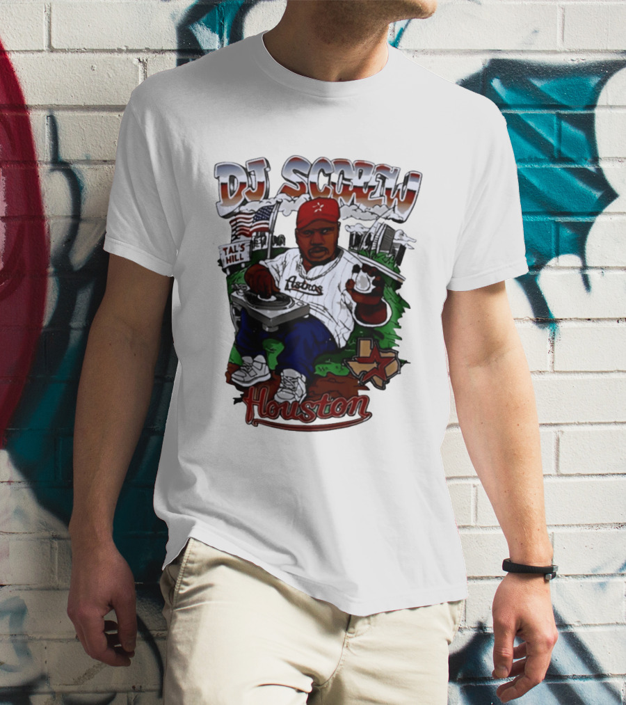 DJ Screw Houston Astros Tal's Hill Baseball DJing T-Shirt