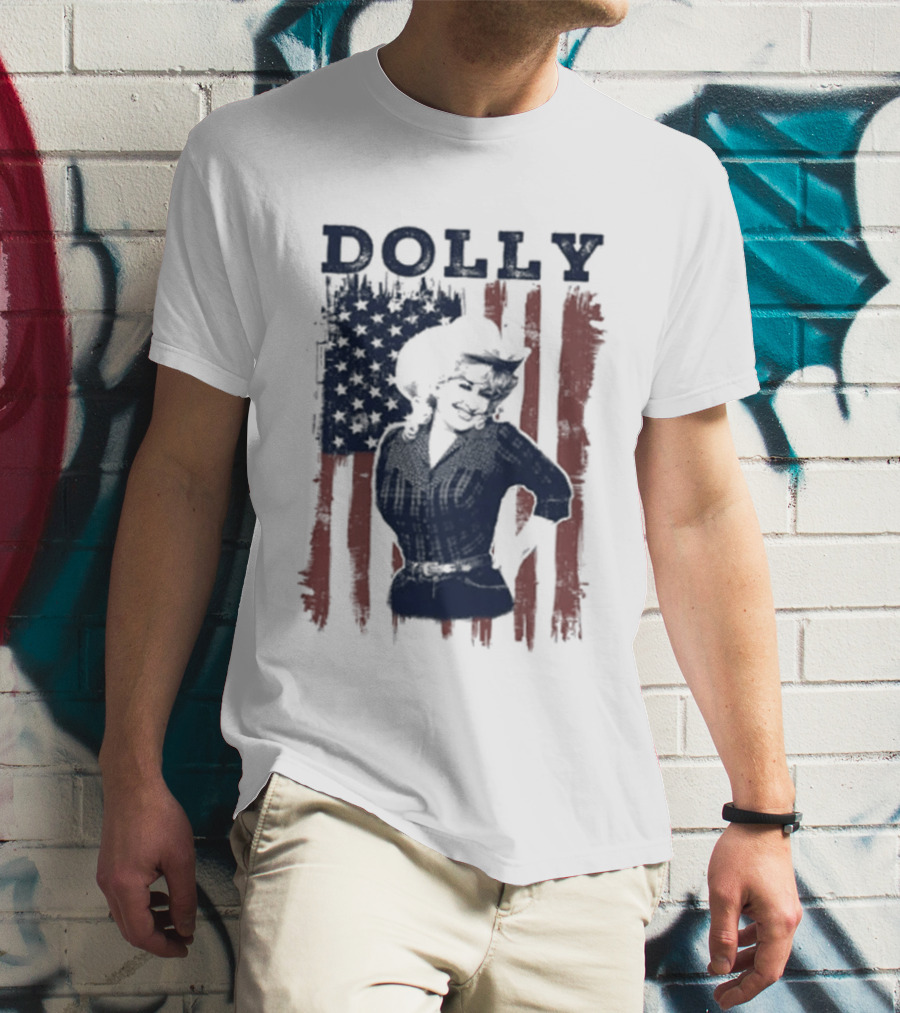 Dolly Parton American Flag Patriotic T-Shirt