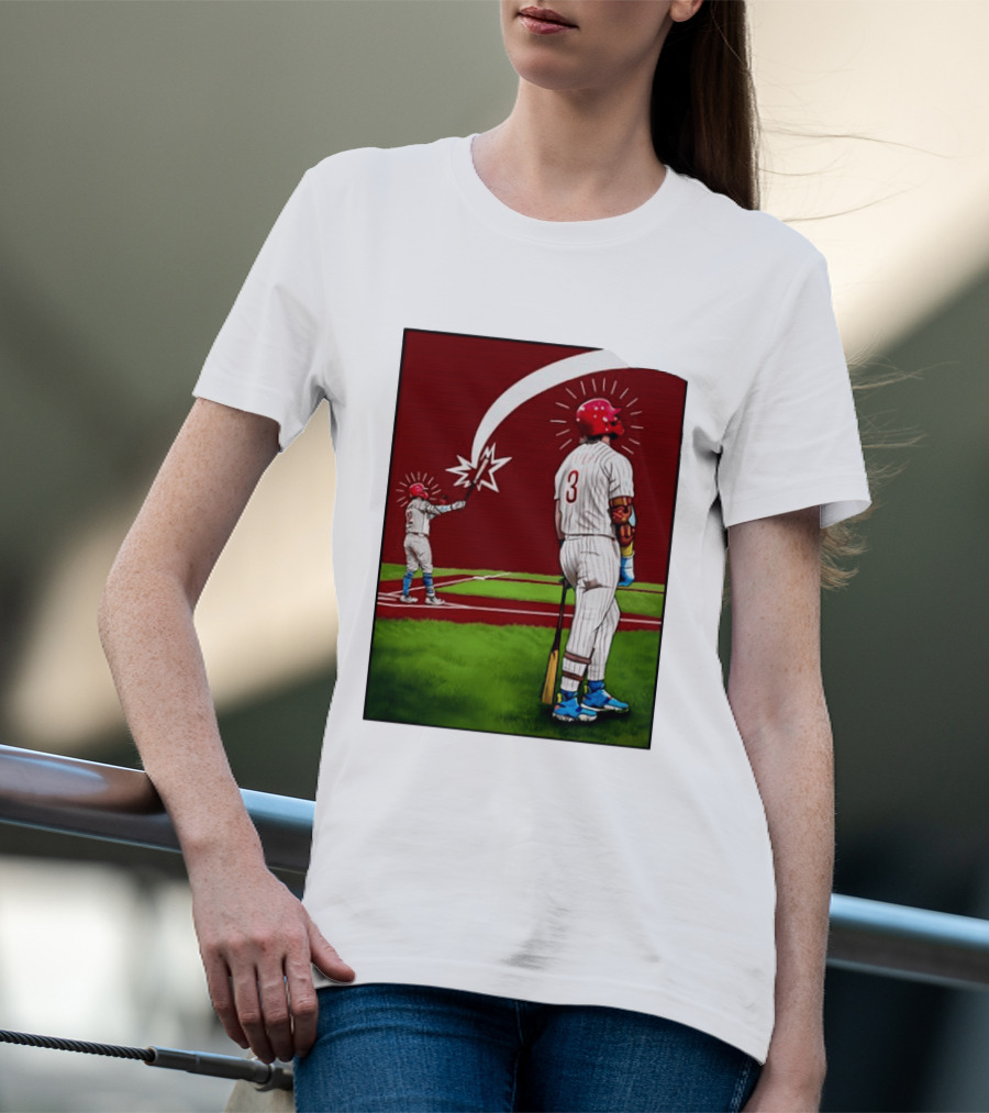 Kyle Schwarber Bryce Harper Philadelphia Phillies MLB Baseball Players T-Shirt