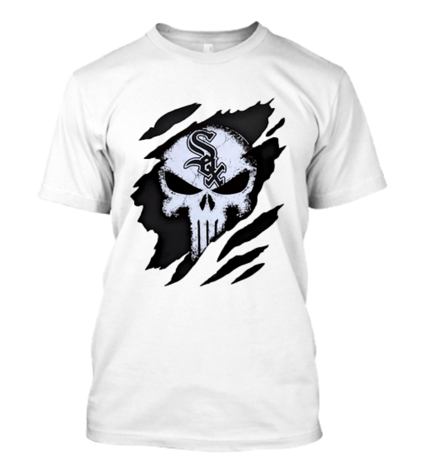 Chicago White Sox Punisher Skull Mashup T-Shirt