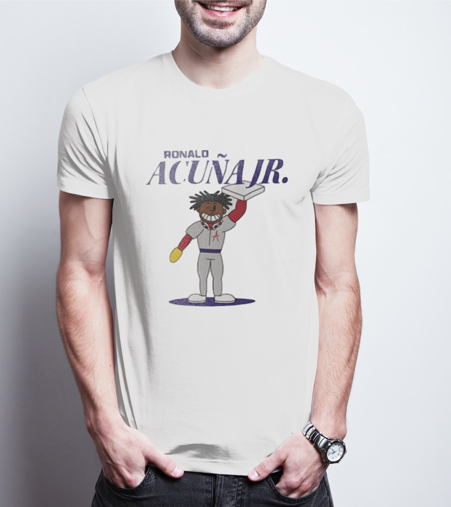 Ronald Acuna Jr Atlanta Braves Cartoon Character Summer Collection T-Shirt