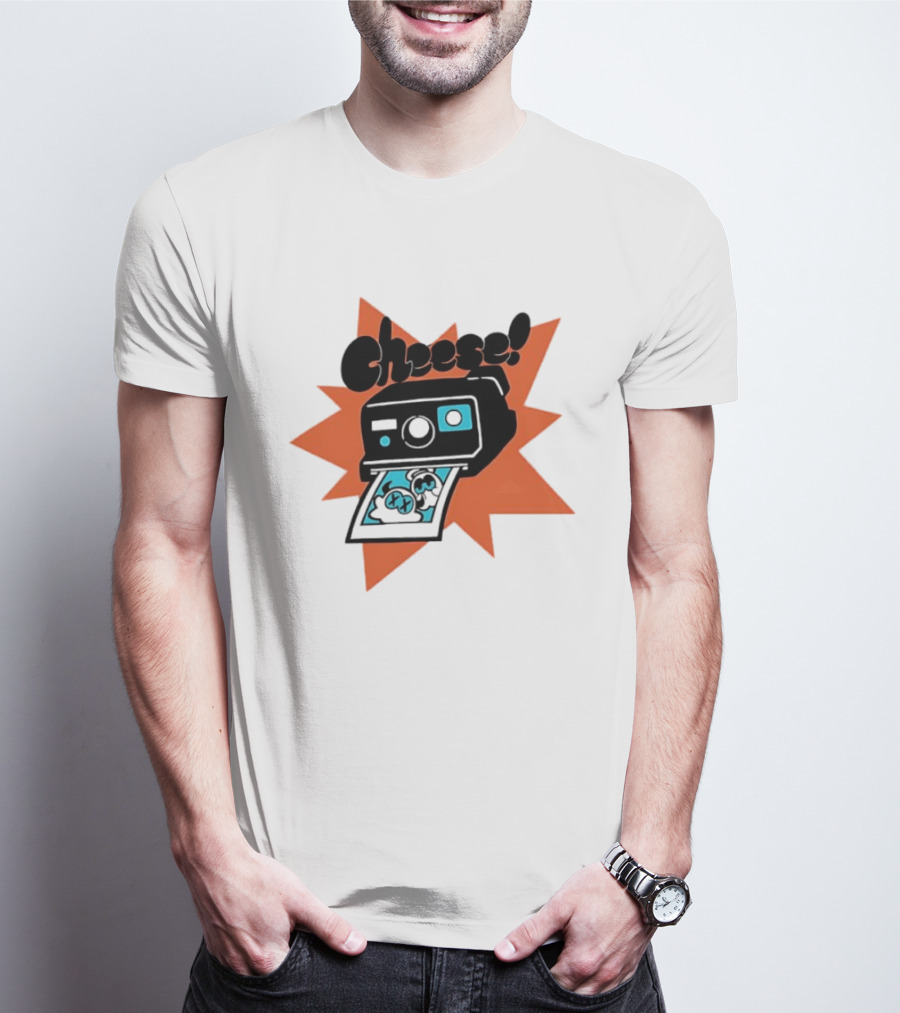 Skid And Pump Cheese Polaroid Spooky Month Camera T-Shirt