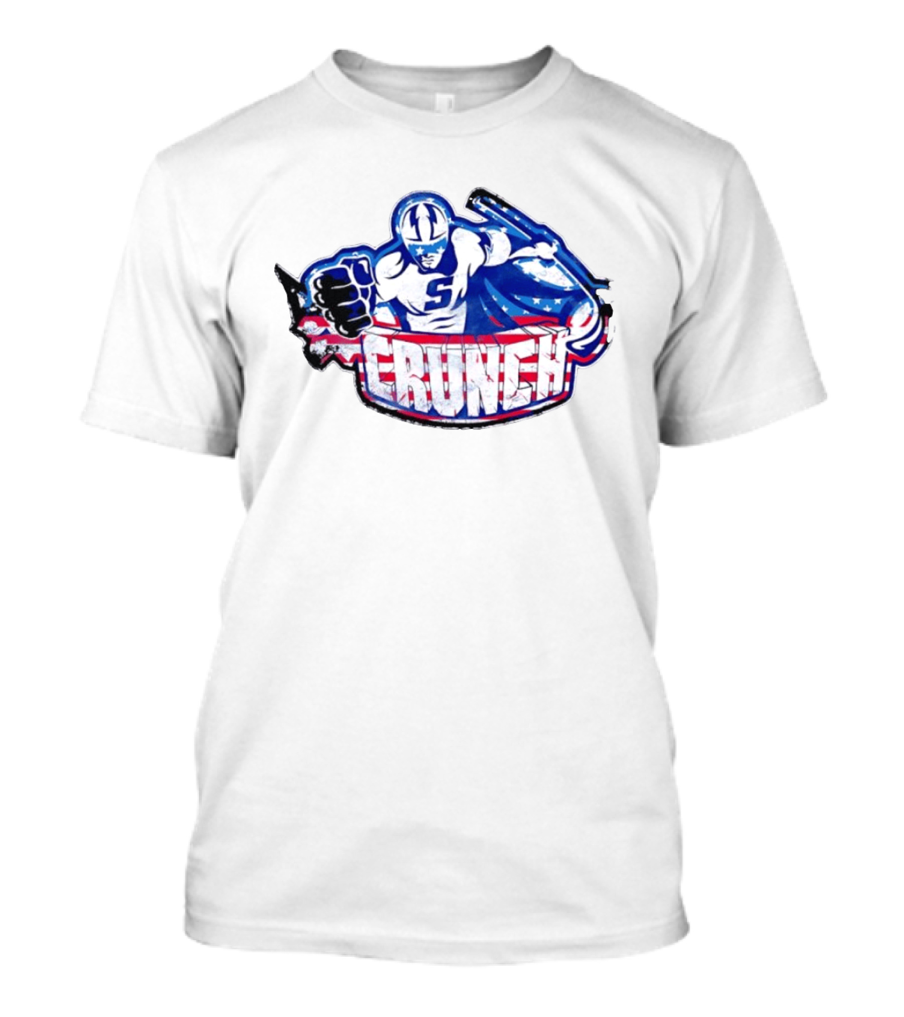 Syracuse Crunch Superhero Logo Stars And Stripes T-Shirt