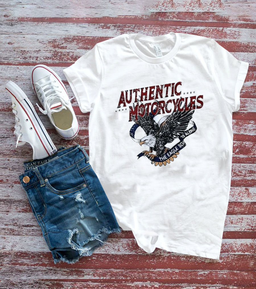 Authentic Motorcycles The Eagle Soars Alone T-Shirt