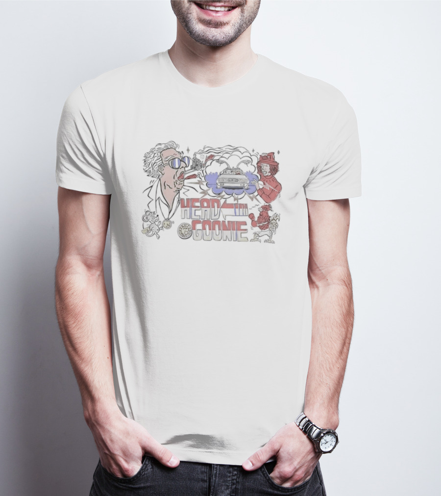Doc Brown Marty McFly Back To The Future Head Goonie T-Shirt
