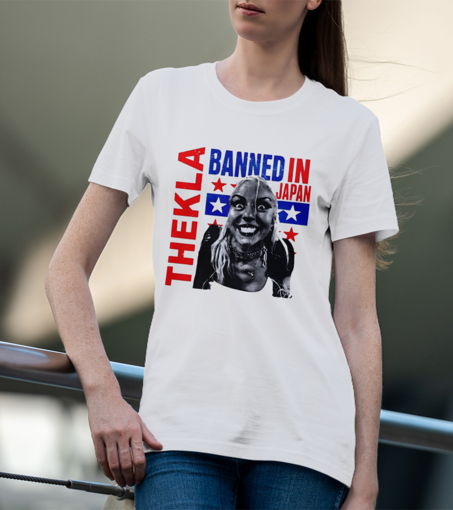 Thekla Banned In Japan Bold Red Blue Stars T-Shirt