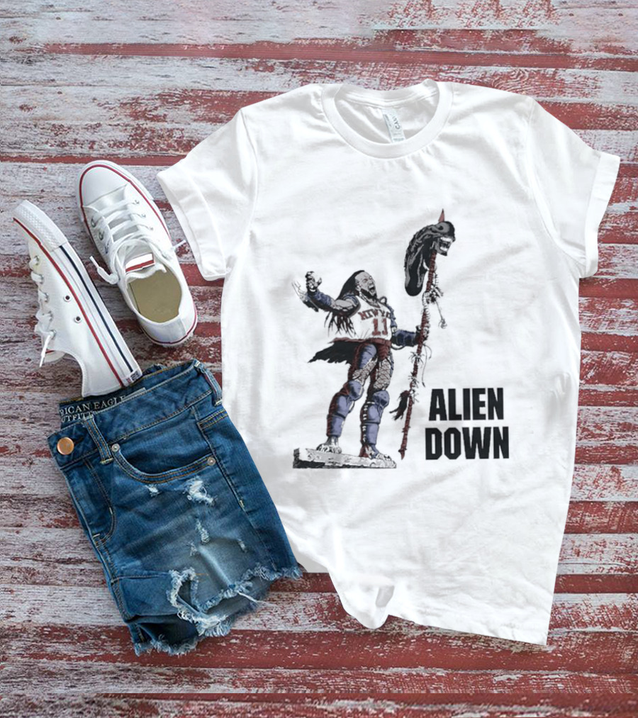 Jalen Brunson Alien Down Knicks Beat Spurs T-Shirt