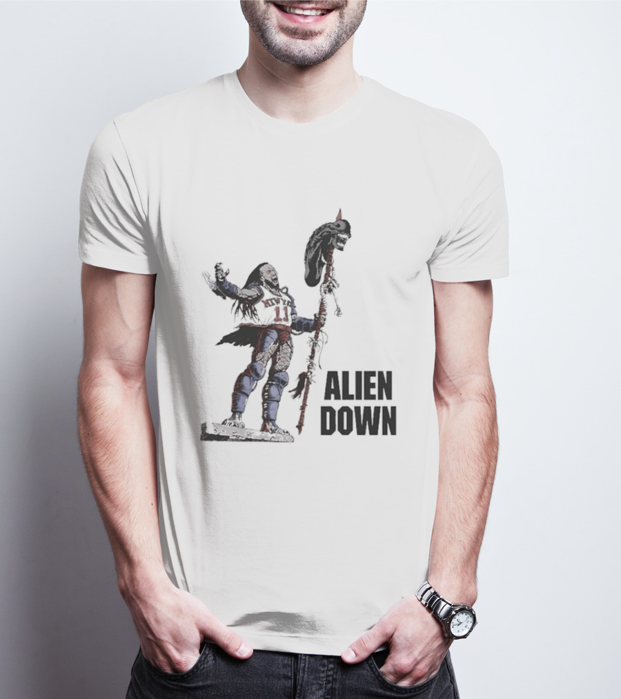 Jalen Brunson Alien Down Knicks Beat Spurs T-Shirt