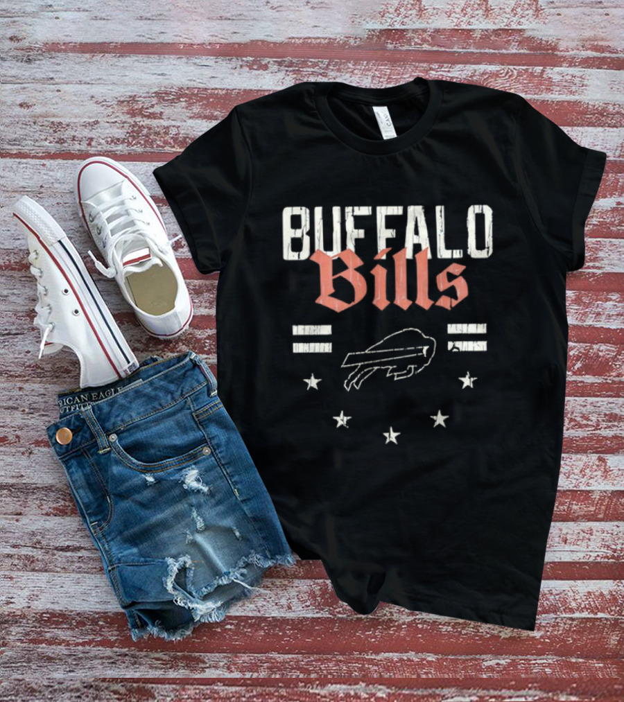 Buffalo Bills Americana Patriotic Stars And Stripes Team Pride T-Shirt