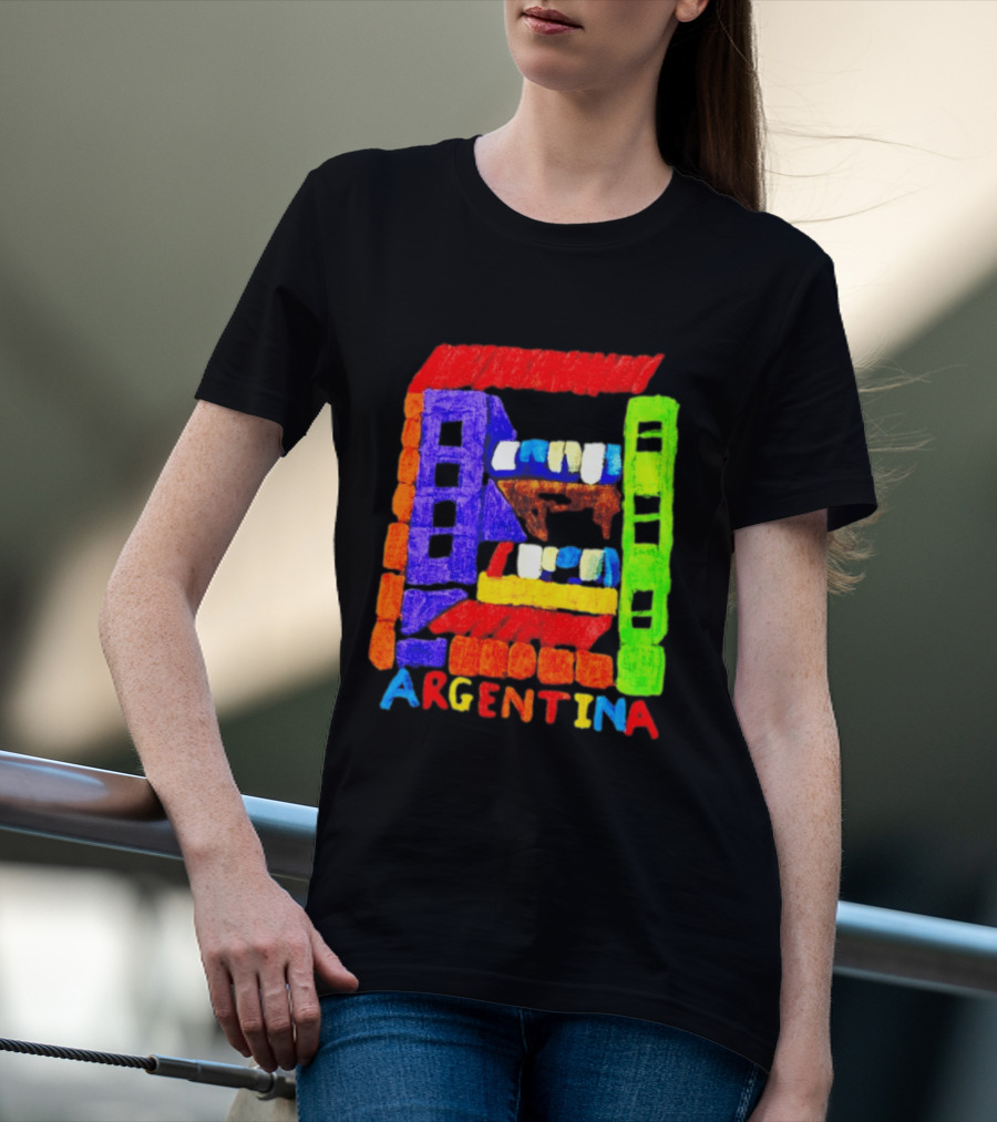 Celebrate Argentina Painted Colorful Urban Architecture T-Shirt