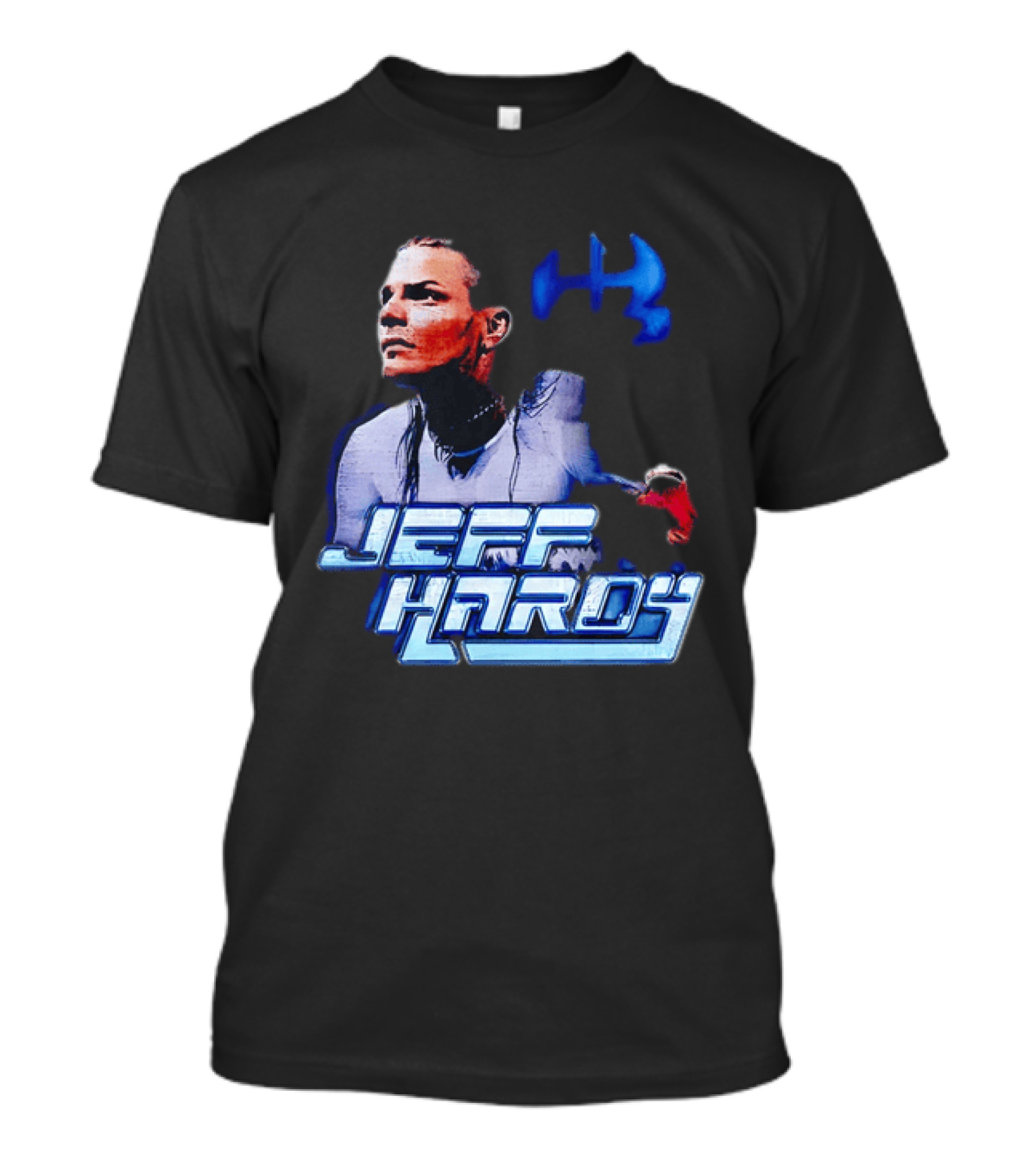 Jeff Hardy WWE Superstar Blue And Red T-Shirt