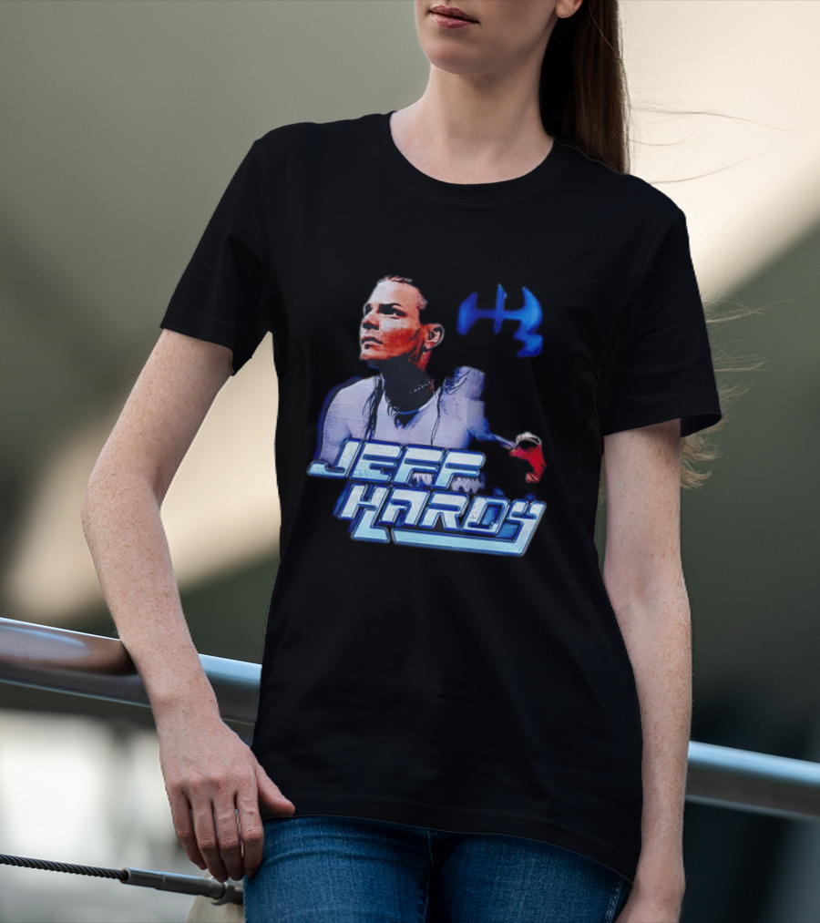 Jeff Hardy WWE Superstar Blue And Red T-Shirt