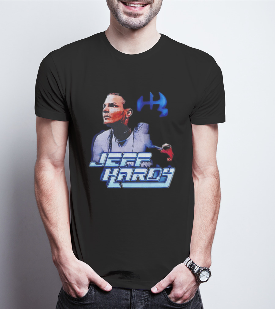Jeff Hardy WWE Superstar Blue And Red T-Shirt