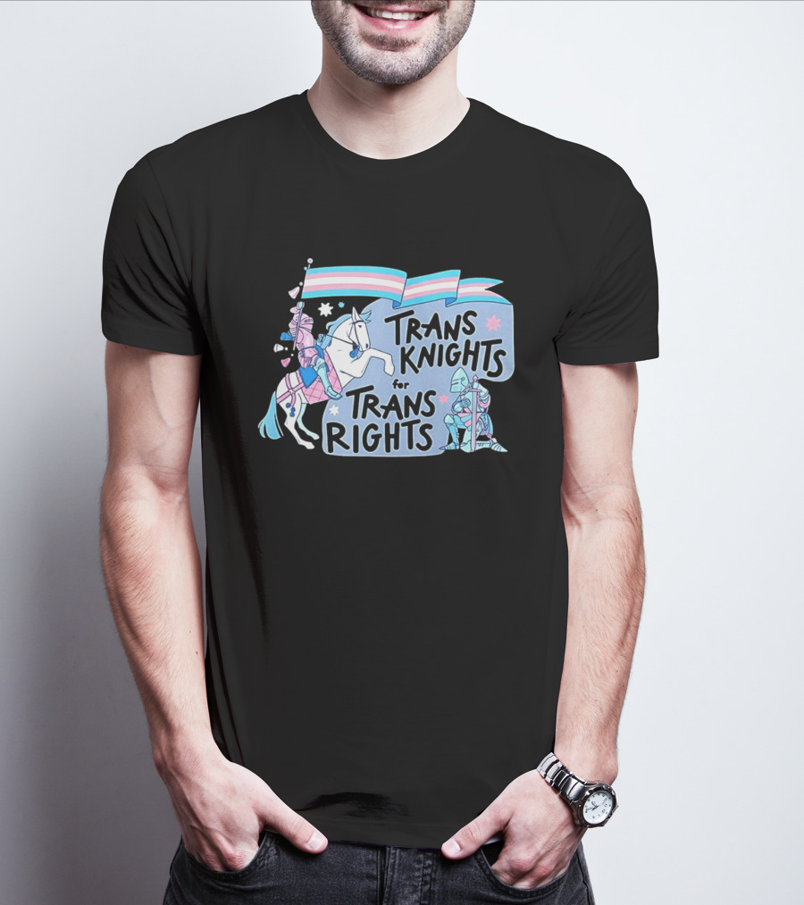 Trans Knights For Trans Rights LGBTQ+ Pride Horseback Armor T-Shirt