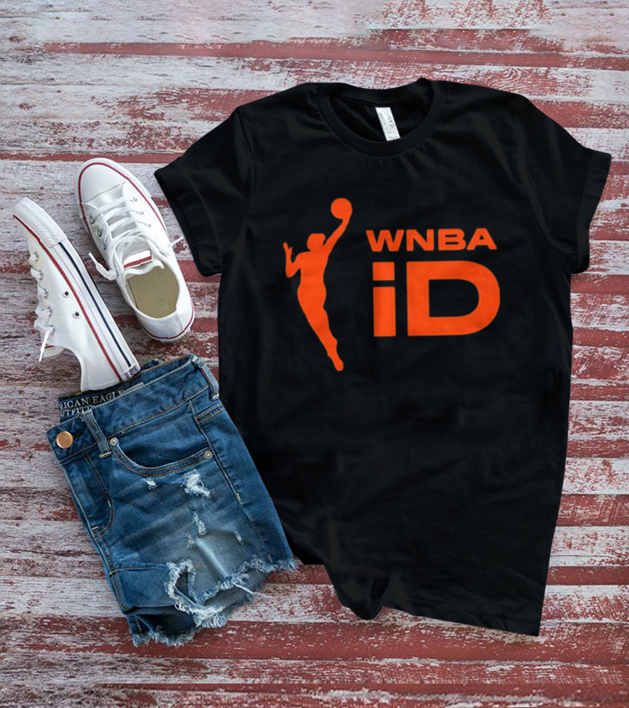 WNBA ID Basketball Silhouette Orange T-Shirt