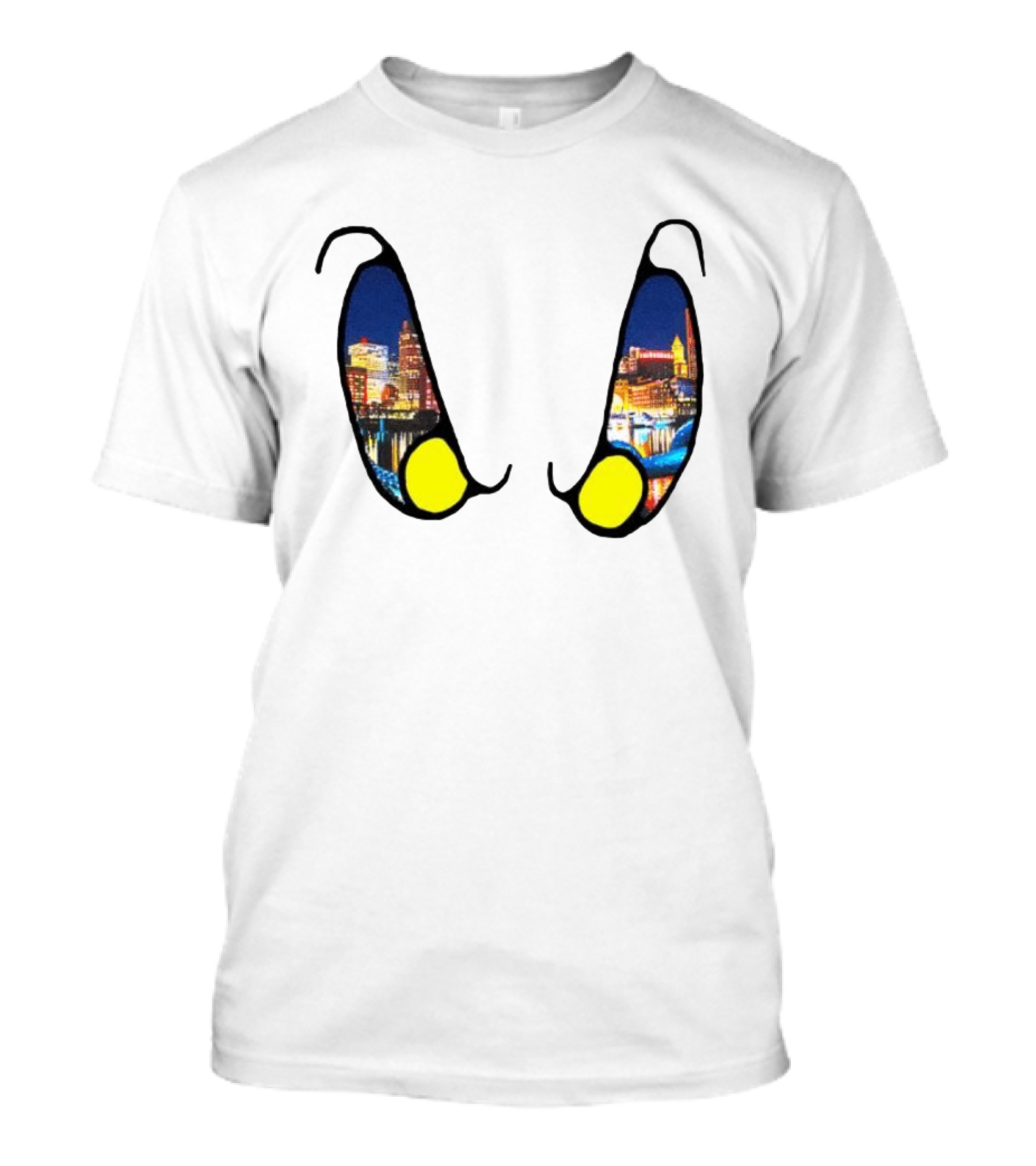 Boston Nightlife Cityscape Reflection In Eyes T-Shirt