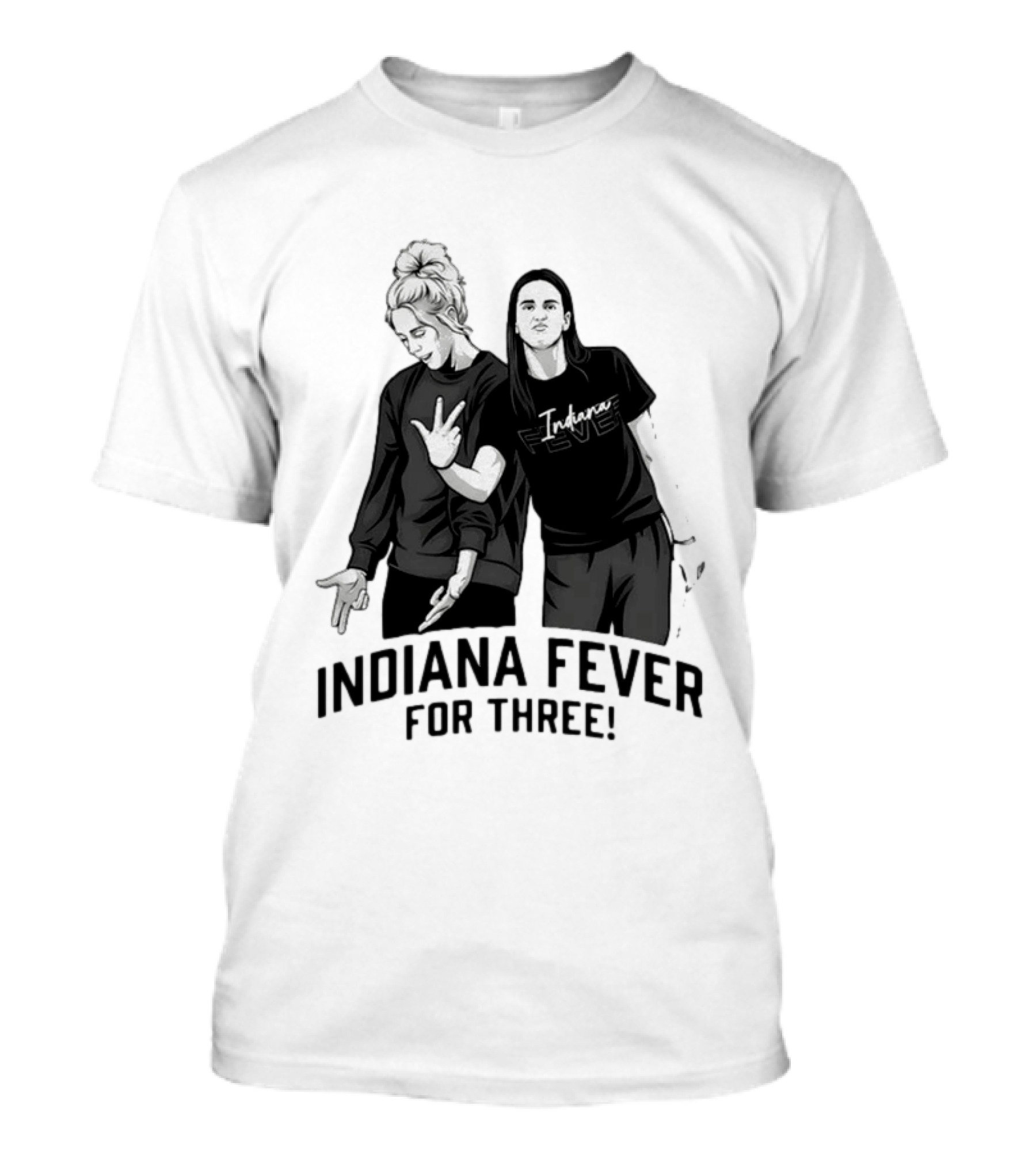 Caitlin Clark Sophie Cunningham Indiana Fever Basketball Team For Three T-Shirt