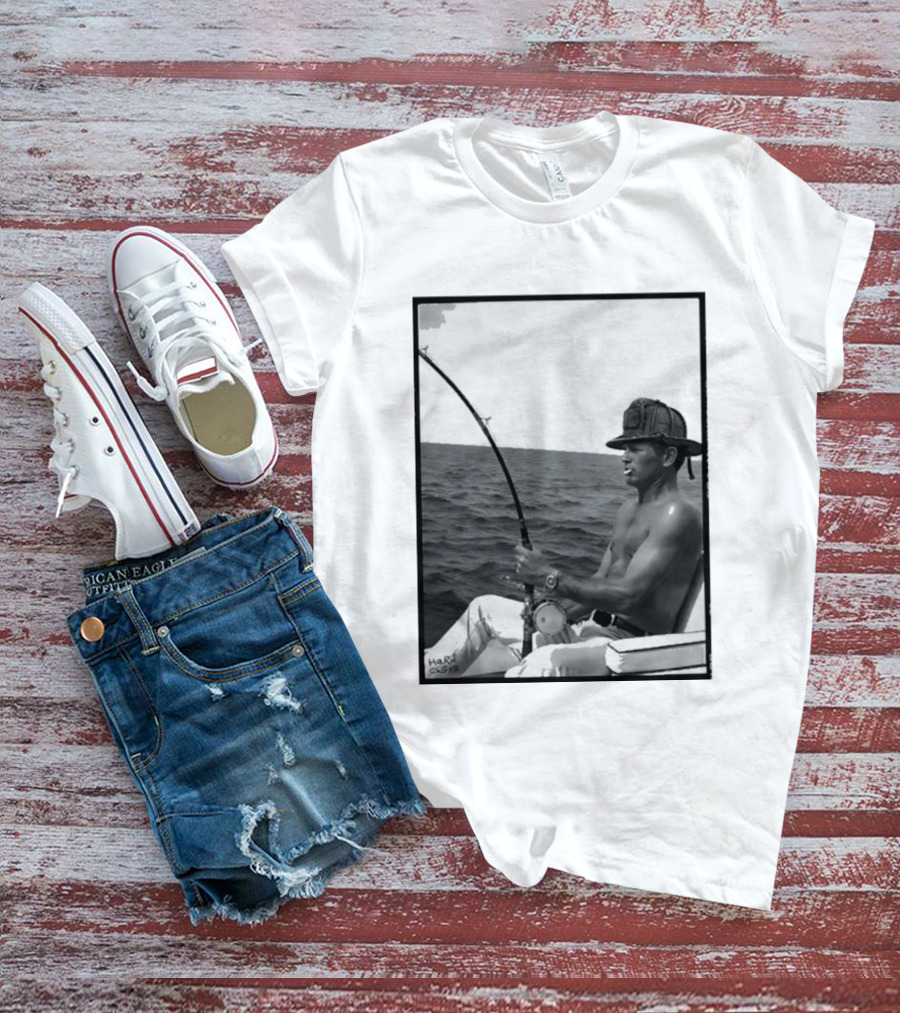 Paul Newman Fishing Wrk Hrd Ply Hrd HARRISON1973 T-Shirt