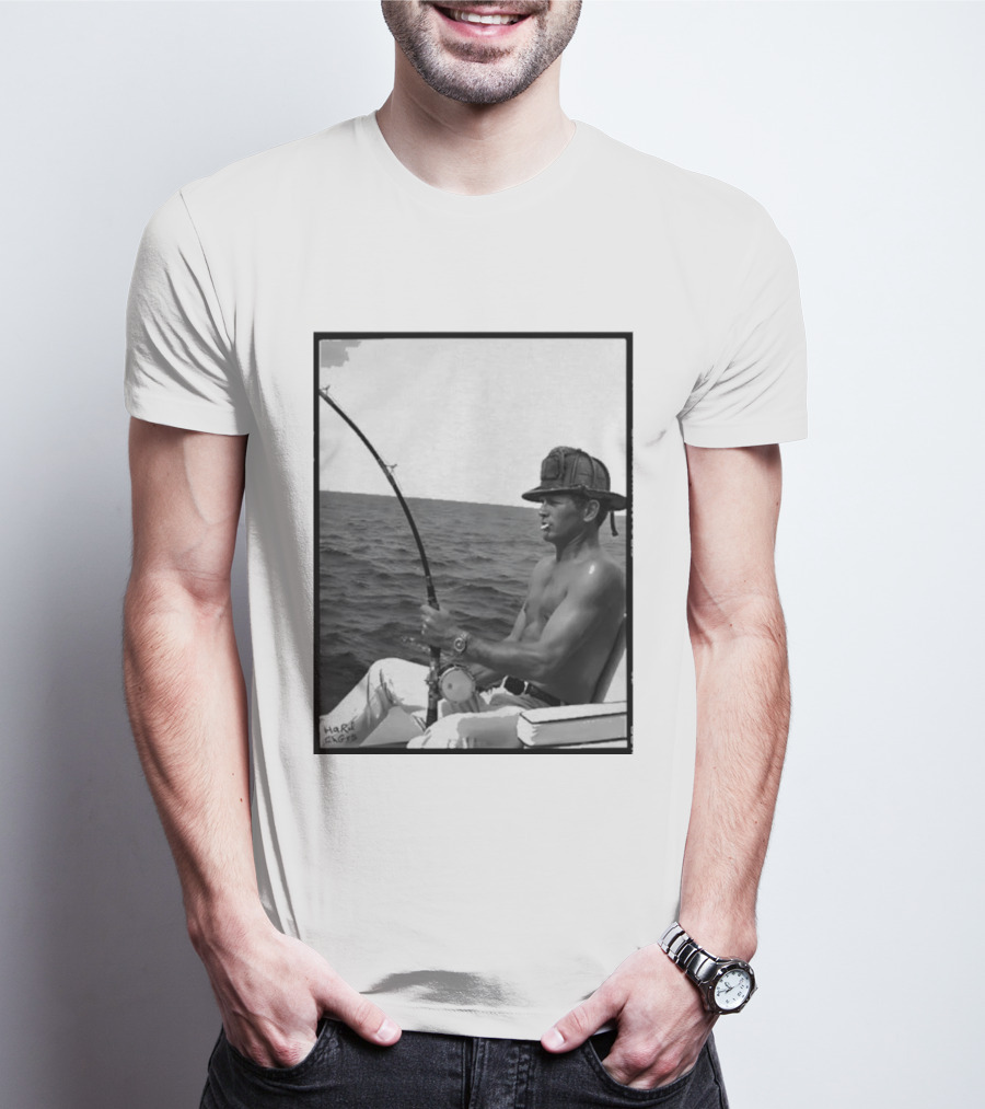 Paul Newman Fishing Wrk Hrd Ply Hrd HARRISON1973 T-Shirt