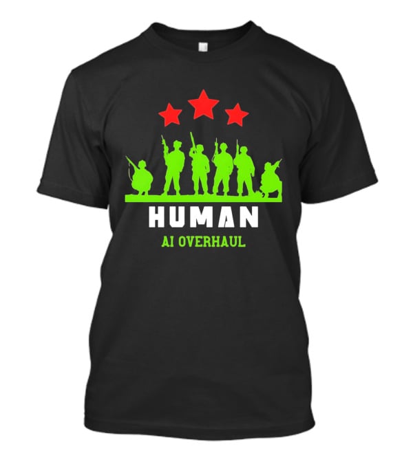 AI Overhaul Human Soldiers With Red Stars T-Shirt