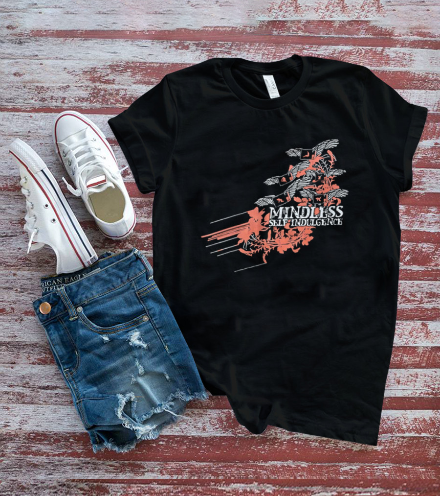 Band Mindless Self Indulgence Flying Monitors Floral Motifs T-Shirt