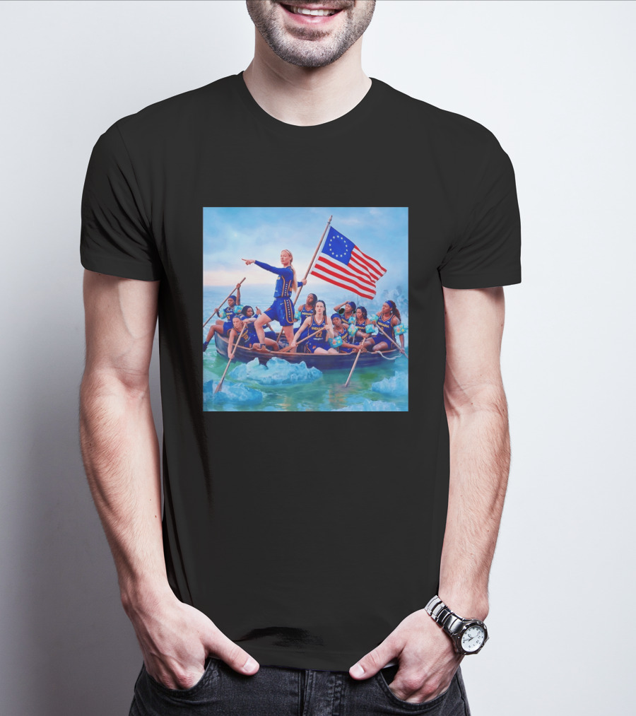 Indiana Fever Crossing The Delaware With Floaties Basketball Team T-Shirt
