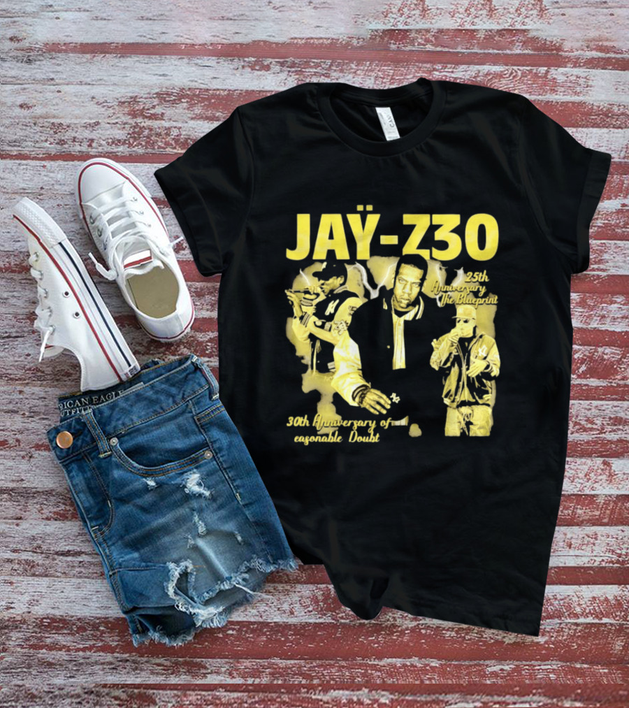 Jay Z30 Celebrating 25th Anniversary The Blueprint 30th Anniversary Reasonable Doubt T-Shirt