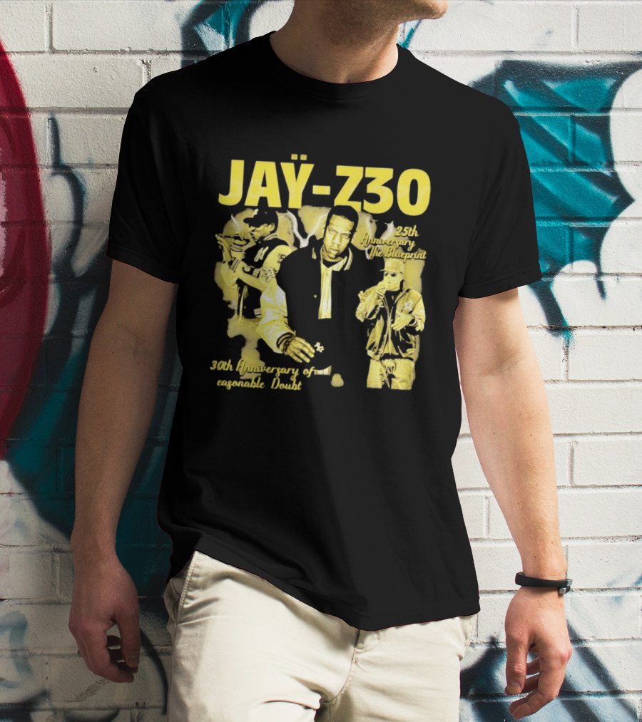 Jay Z30 Celebrating 25th Anniversary The Blueprint 30th Anniversary Reasonable Doubt T-Shirt