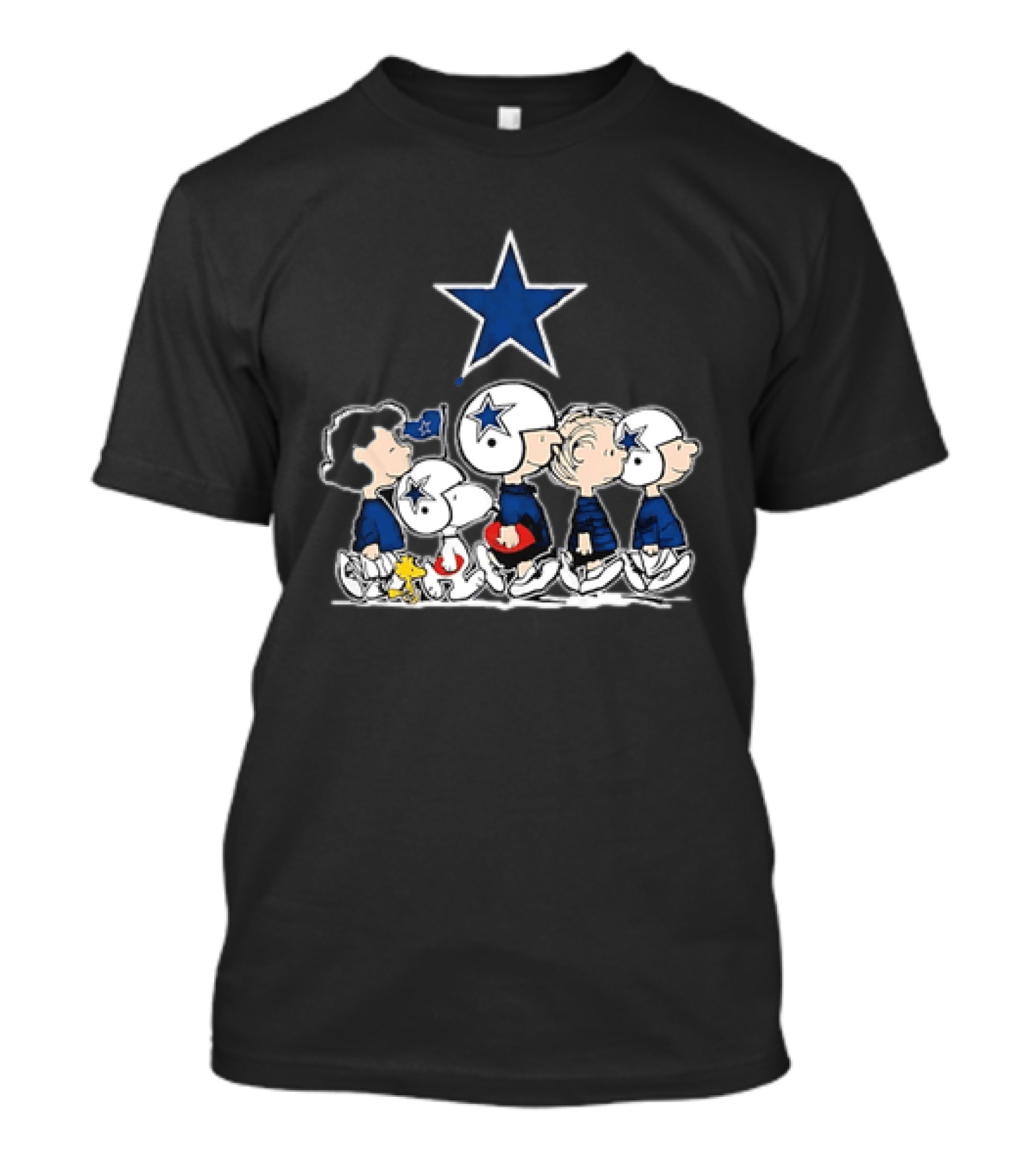 Abbey Road Dallas Cowboys Peanuts Characters Star T-Shirt
