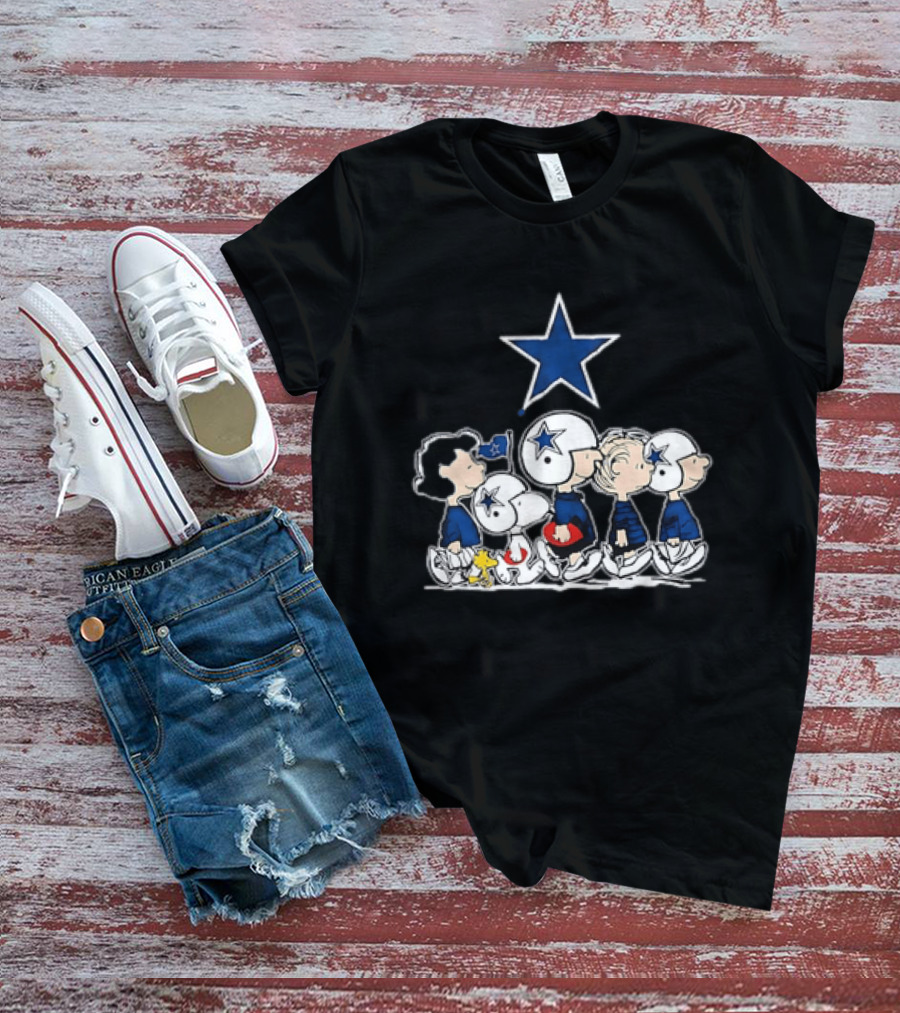 Abbey Road Dallas Cowboys Peanuts Characters Star T-Shirt